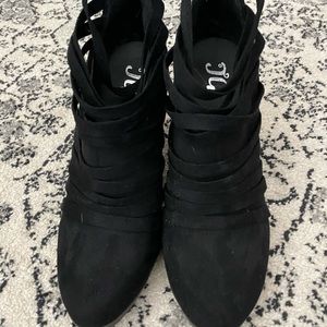 Black booties size 10